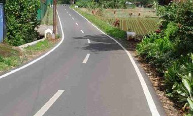 dijual lahan + bangunan semi villa pinggir jalan udara sejuk