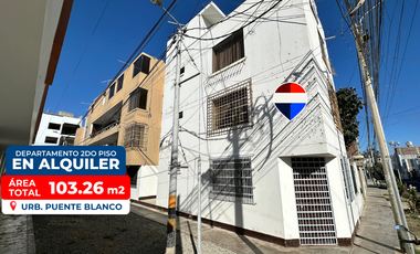 Amplio Departamento En Alquiler En 2Do Piso - Urb. Puente Blanco (Ica)