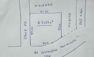 Venta de terreno frente al mar en San Miguel