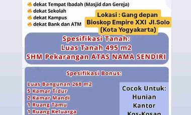 JUAL RUMAH LOJI 495 m² KEPUH JOGJA KOTA