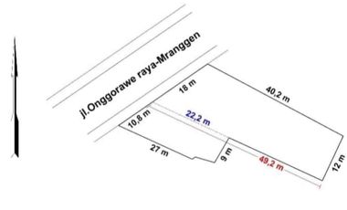 TANAH MURAH 1479m2 TEPI JALAN RAYA ONGGORAWE SAYUNG DEMAK