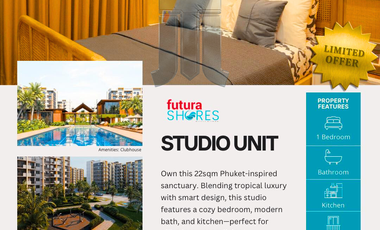 🌴 𝗢𝘄𝗻 𝗮 𝗥𝗲𝘀𝗼𝗿𝘁-𝗜𝗻𝘀𝗽𝗶𝗿𝗲𝗱 𝗦𝘁𝘂𝗱𝗶𝗼 𝗮𝘁 𝗙𝘂𝘁𝘂𝗿𝗮 𝗦𝗵𝗼𝗿𝗲𝘀 𝗗𝘂𝗺𝗮𝗴𝘂𝗲𝘁𝗲