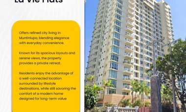 FOR SALE / LEASE | Furnished 2BR Condo in La Vie Flats by Filinvest, Alabang, Muntinlupa