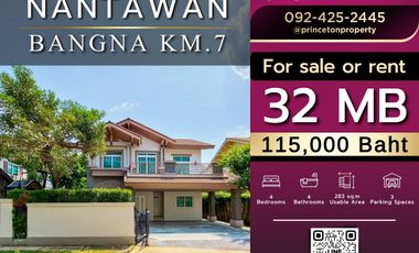 House for Sale or Rent Nantawan Bangna Km.7