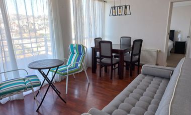 Valparaíso | Acogedor depto amoblado con vista a la bahía en Edificio Borde Bahía, Playa Ancha, ideal para estudiante o pareja