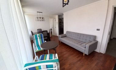 Valparaíso | Acogedor depto amoblado con vista a la bahía en Edificio Borde Bahía, Playa Ancha, ideal para estudiante o pareja