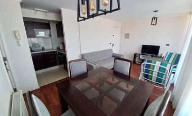 Valparaíso | Acogedor depto amoblado con vista a la bahía en Edificio Borde Bahía, Playa Ancha, ideal para estudiante o pareja