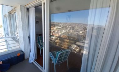 Valparaíso | Acogedor depto amoblado con vista a la bahía en Edificio Borde Bahía, Playa Ancha, ideal para estudiante o pareja