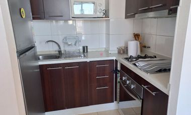 Valparaíso | Acogedor depto amoblado con vista a la bahía en Edificio Borde Bahía, Playa Ancha, ideal para estudiante o pareja