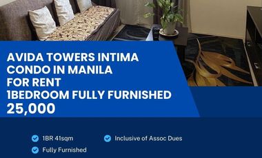1BR Fully Furnished Condo for Rent in Avida Towers Intima Manila | 41 sqm | ₱25K Monthly