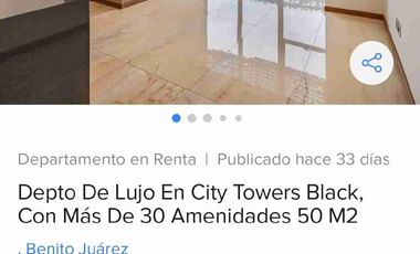 CITY TOWERS BLACK  EN RENTA  50M.