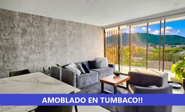 HERMOSO DEPARTAMENTO DE ARRIENDO EN TUMBACO!! POR ESTRENAR!!  VISTA!!  AMOBLADO!!