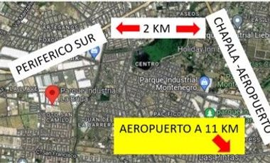 EXCELENTE BODEGA DE 1,435 M2 EN PARQUE INDUSTRIAL LA BRIDA EN PERIFERICO SUR
