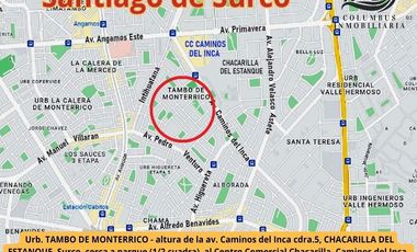 Surco TAMBO DE MONTERRICO - DUPLEX Primer Piso de 3 Dorm + 2 Cocheras