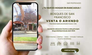Venta o Arriendo Bosques de San Francisco