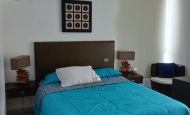 Departamento con vista directa de 180° al mar, en venta en el sector de San Lorenzo, Salinas, de 3 dormitorios totalmente amoblado y al pie del maleco