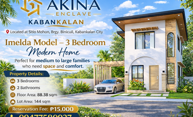 3 Bedroom House and Lot for Sale in Akina Enclave Kabankalan, Brgy. Binicuil, Kabankalan City
