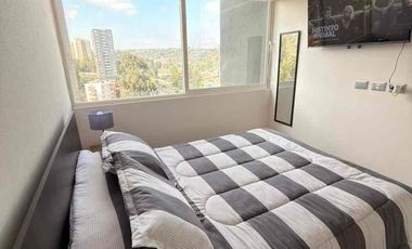 Arriendo hermoso departamento amoblado Camino internacional 2030 con estacionamiento y wifi