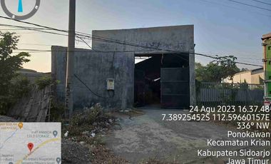 Dijual via lelang gudang di watugolong krian Sidoarjo