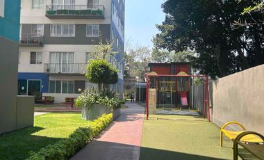 Rento Hermoso Departamento  55 en planta baja Torre C con 8m de balcón. Residencial Enksa.