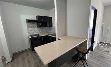 Rento Hermoso Departamento  55 en planta baja Torre C con 8m de balcón. Residencial Enksa.