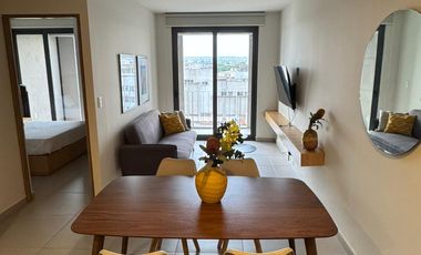 DEPARTAMENTO AMUEBLADO EN RENTA TORRE BIKIA ZONA CENTRO DE LEON GTO. A 2 MIN DEL ARCO DE LA CALZADA.