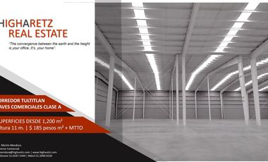 EXCELENTE NAVE CLASE A EN RENTA EN TULTITLAN B