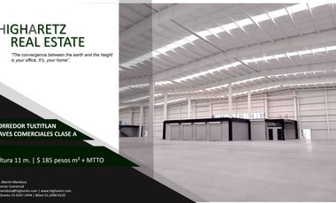 EXCELENTE NAVE CLASE A EN RENTA EN TULTITLAN C