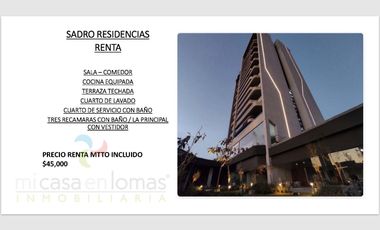 SADRO - DEPARTAMENTO EN RENTA