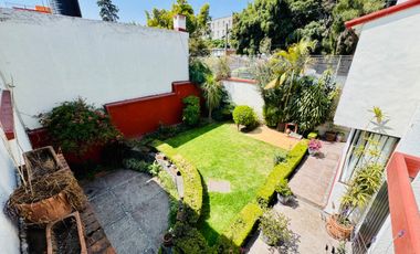 Casa con jardín en privada a pasos de Coyoacán