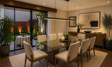 Casa con jardín en privada a pasos de Coyoacán