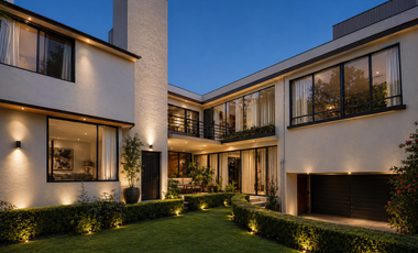 Casa con jardín en privada a pasos de Coyoacán