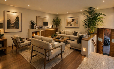 Casa con jardín en privada a pasos de Coyoacán