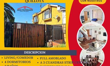 Se Arrienda Amplia Casa Full Amoblada, ideal para Empresas o Uso Corporativo, Villa San Luis, comuna de Quillota