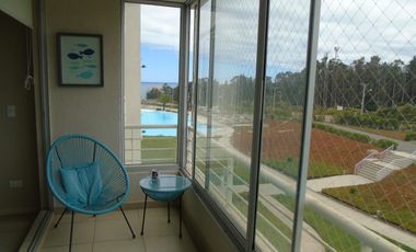 Venta De Departamento En Condominio Laguna Bahía, Algarrobo