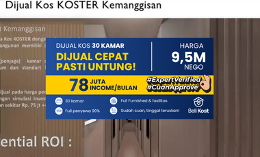 DIJUAL CEPAT Kosan Di TOMANG Jakarta TImur Income sampai 78juta / Bulan
