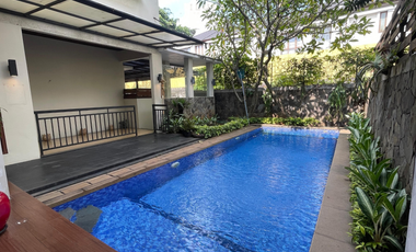 disewakan townhouse lingkungan asri 4br lokasi kemang ampera