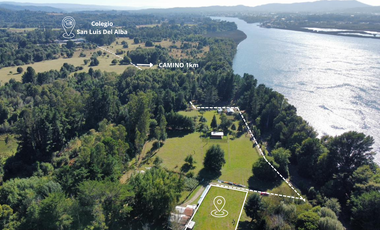 Se Vende Sitio Urbano de 3.204 m² frente a Rio Valdivia, sector Torobayo, Valdivia.