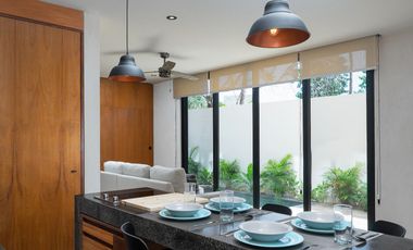 Departamento 80m Alberca Privada PLANTA BAJA Loft Tulum listo para habitar a 15 min de la Playa, totalmente amueblado y listo.