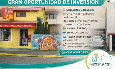TERRENO CÉNTRICO  DE 312 MTS2 EN PUERTO MONTT- OPORTUNIDAD UNICA