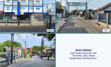 Dijual Ruko/Ruang Usaha 2 Lantai di Lokasi Potensial, Tanah Baru, Beji, Depok. Sekitar Banyak Perumahan.