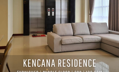 For Sell/ Rent! Kencana Residence Pondok Indah 3BR Middle Floor Fully Furnished with City View