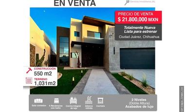 RESIDENCIA EN VENTA CON TERRAZA Y ALBERCA EN MISION DE LOS LAGOS CIUDAD JUAREZ