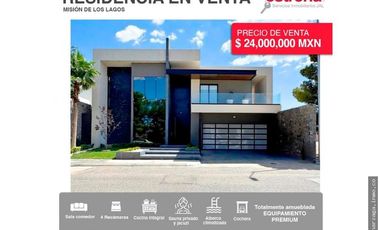 RESIDENCIA LUJOSA EN VENTA EN MISION DE LOS LAGOS CIUDAD JUAREZ