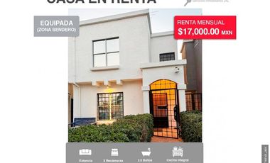 CASA EN RENTA AMPLIA EN ZONA SENDERO CIUDAD JUAREZ