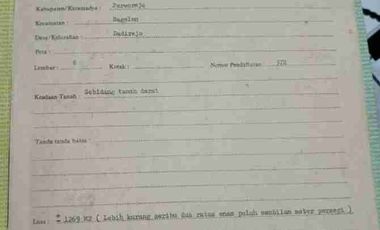 TANAH STRATEGIS MURAH DEKAT BANDARA NYIA BAGELAN PURWOREJO JATENG