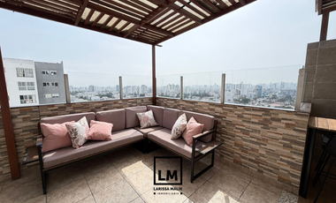 SE VENDE LINDO DUPLEX CON TERRAZA BBQ, 3 DORMITORIOS CON COCHERA EN SURQUILLO, LIMITE CON MIRAFLORES
