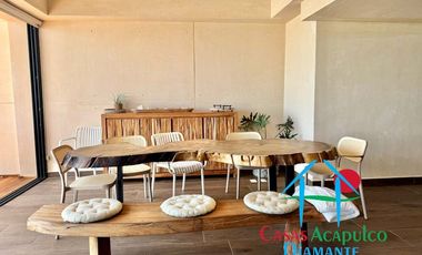 Departamento de playa en renta vacacional, con 4 recámaras y doble terraza, con vista al mar