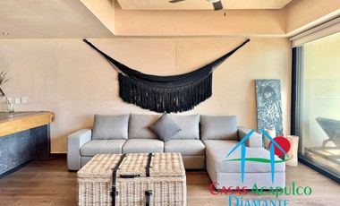 Departamento de playa en renta vacacional, con 4 recámaras y doble terraza, con vista al mar