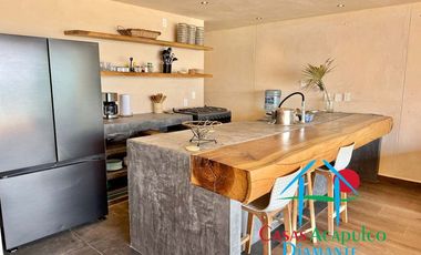 Departamento de playa en renta vacacional, con 4 recámaras y doble terraza, con vista al mar